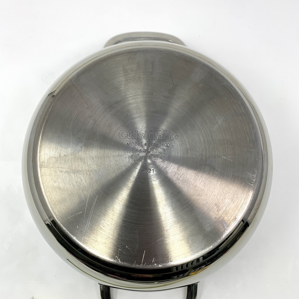 Cuisinart 5.5 Quart Multi-Purpose Pot Pan w Glass Lid Stainless Steel 755-26GD - Picture 9 of 14
